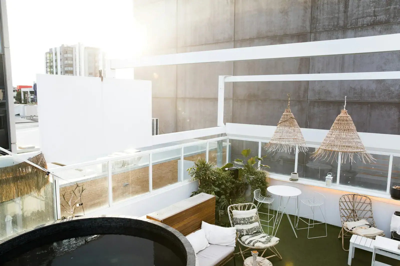 green potted plant on table portraying the perfect outdoor space